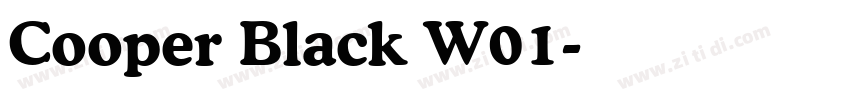 Cooper Black W01字体转换